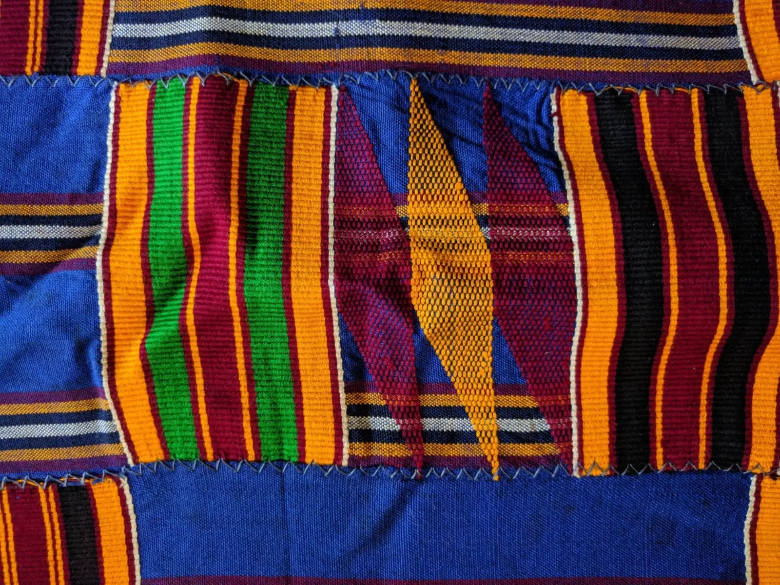 Kente fabric texture, Ghana